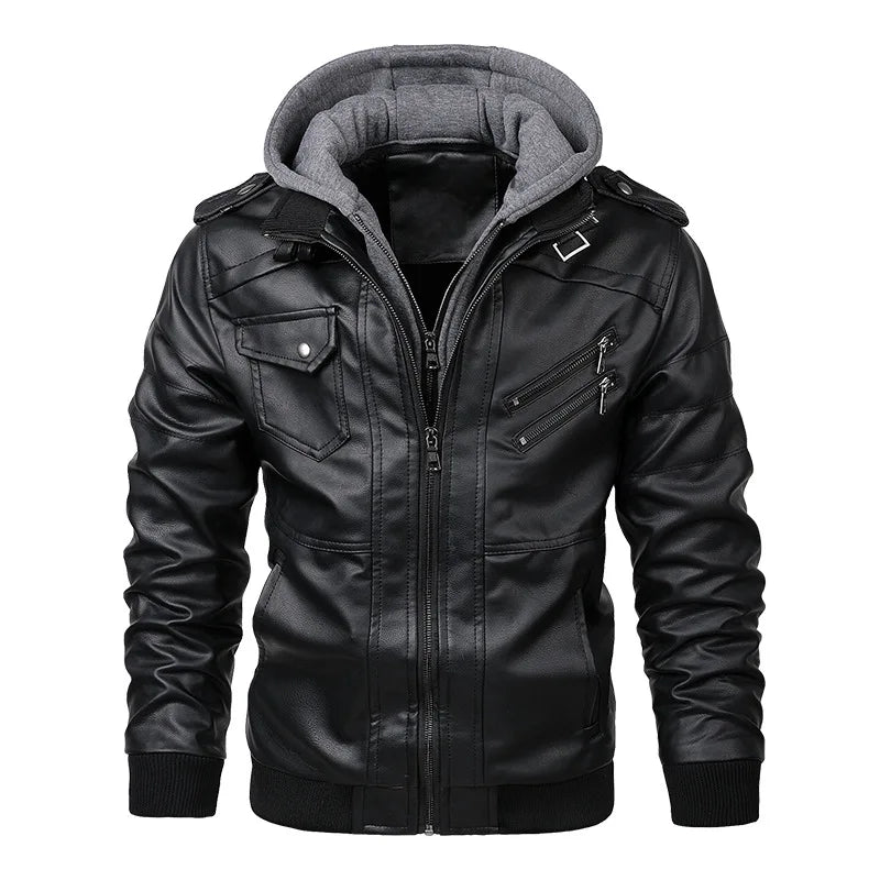 Jaquetas de Couro Masculinas Novas KB Jaqueta PU de Motociclista Casual Outono Casacos de Couro de Motociclista Marca de Roupa Tamanho UE SA722