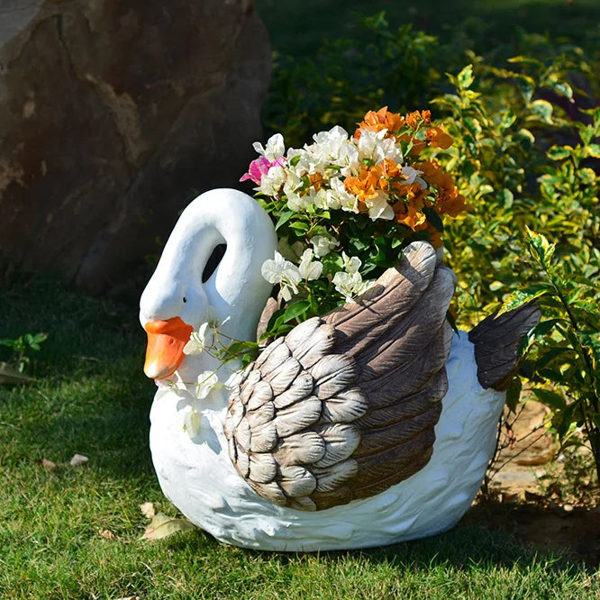 Garden Goose Fountain Statue Outdoor