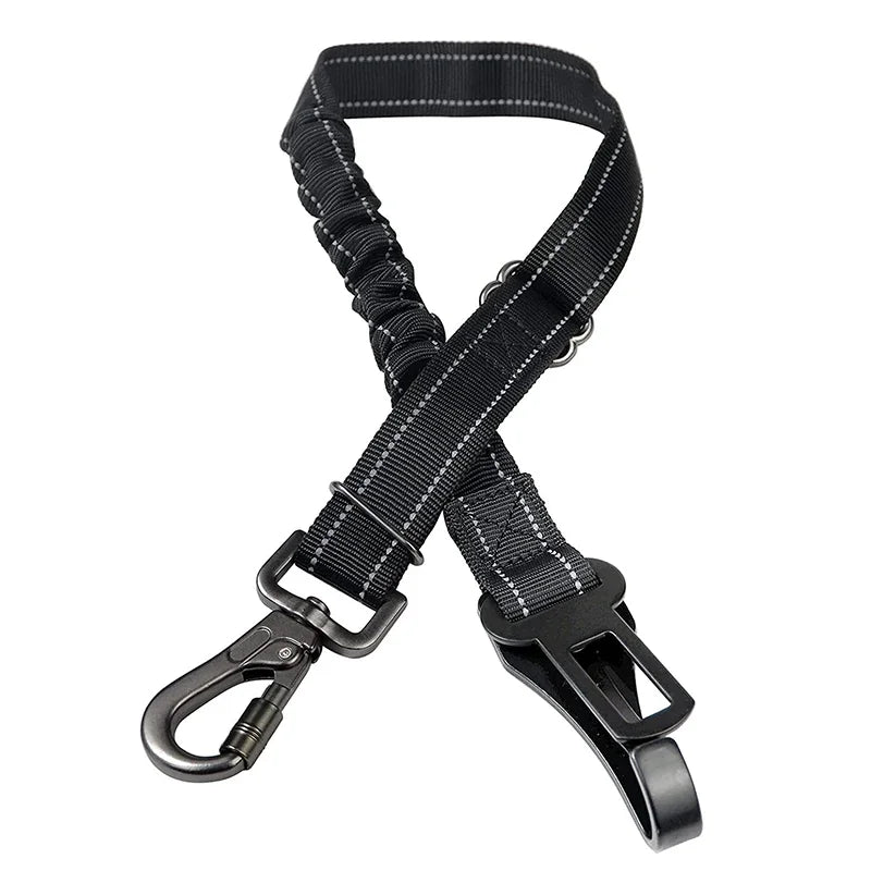 Cinto de Segurança Ajustável para Cães em Carro Coleira de Segurança para Veículos Cinto de Nylon Refletivo Acessórios para Cães Pequenos e Grandes