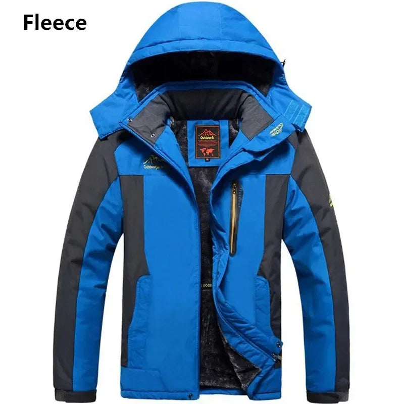 Jaqueta de Inverno Masculina Grossa Quente Impermeável com Capuz Parka Casaco Corta-Vento Militar Forro Polar Tamanhos Grandes 9GG Jaqueta Masculina