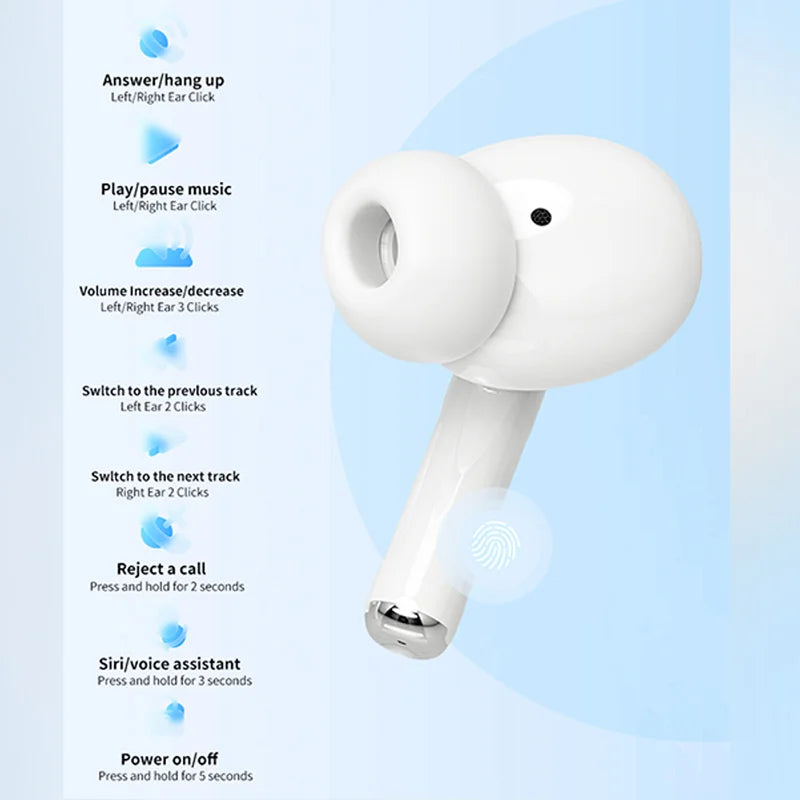 2025 Air Pro Fones de Ouvido Bluetooth Sem Fio TWS Headset HiFi Fones de Ouvido Cancelamento de Ruído Fones de Ouvido Impermeáveis Para IPHONE Android