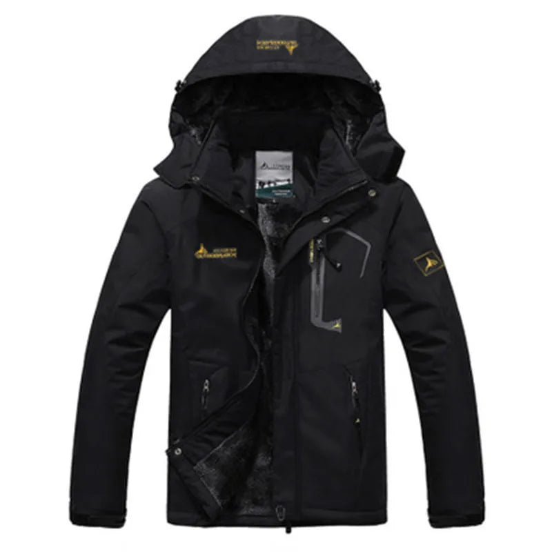 Jaqueta Parka Masculina Inverno Quebra-vento Mais Casacos Grossos Quentes À Prova de Vento Com Pelo Casacos Militares Masculinos com Capuz Anorak Jaquetas Masculinas de Inverno