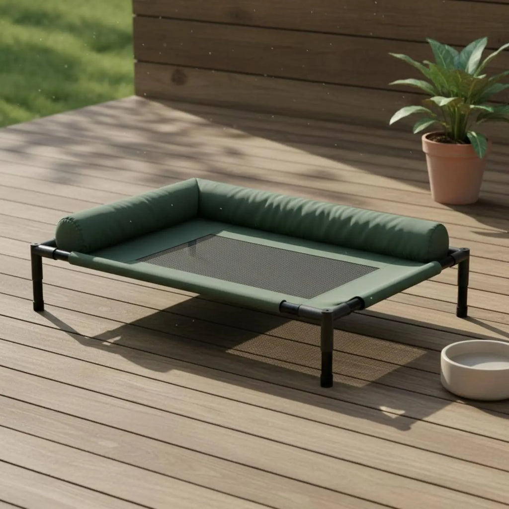 Cama Sofá Respirável para Cachorro, Cama Sofá para Cachorro, Cama Elevada para Cachorro, Removível, Lavável, Fácil de Montar