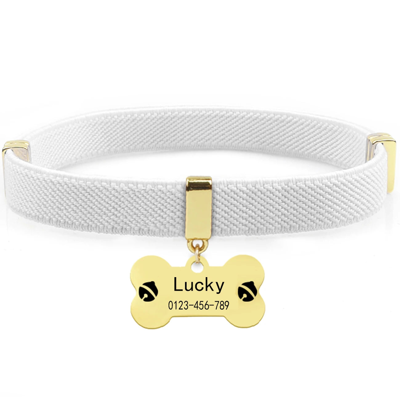 Coleira de Gato Personalizada com Placa de Identificação de Metal com AirTag Destacável para Gatinhos Coleiras Ajustáveis para Gatos, Filhotes e Cães