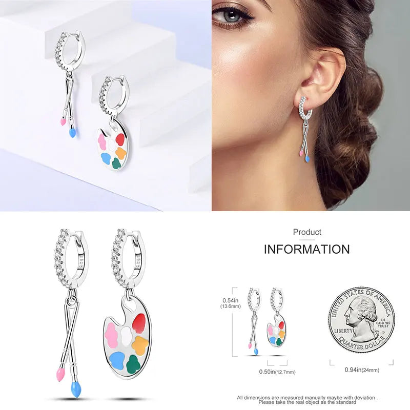Brincos Femininos Pendentes 100% Genuínos em Prata Esterlina 925 Hipoalergênicos Luxuosos Elegantes Joia Fina Presente de Aniversário para Ela