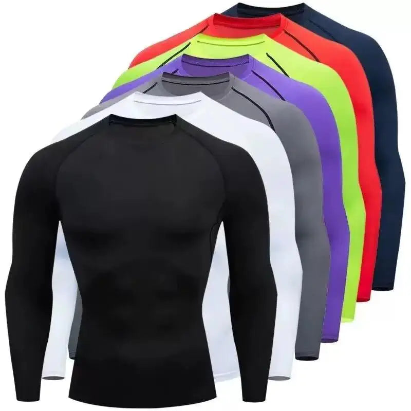 Camiseta Compressão Masculina Manga Longa — Corrida e Academia