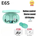 Fones de ouvido Bluetooth TWS E6S Fone de ouvido Bluetooth sem fio Fones de ouvido com cancelamento de ruído com microfone Fones de ouvido para Xiaomi Huawei