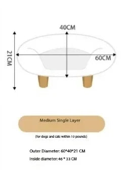 Indoor luxury cat bed raised dog bed soft plush pet sofa couch for m s with anti-slip bottom on clearance