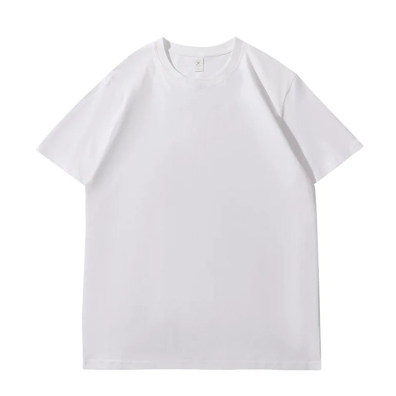 Camiseta de verão feminina algodão 2026 cor sólida solta camiseta casual coreana tops malha regata manga curta gola redonda feminina blusas