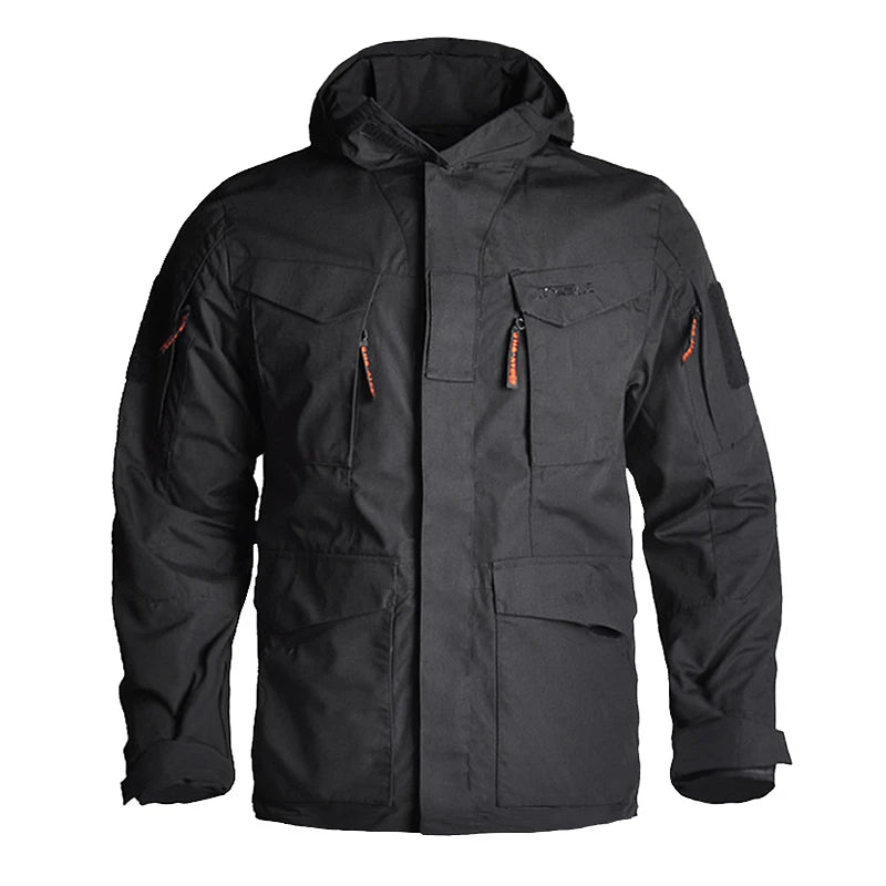 HAN Wild M65 Quebra-Vento Tático Jaquetas de Caminhada Combate Masculino Impermeável com Capuz Casaco de Piloto de Voo Corta-Vento Uniforme de Escalada