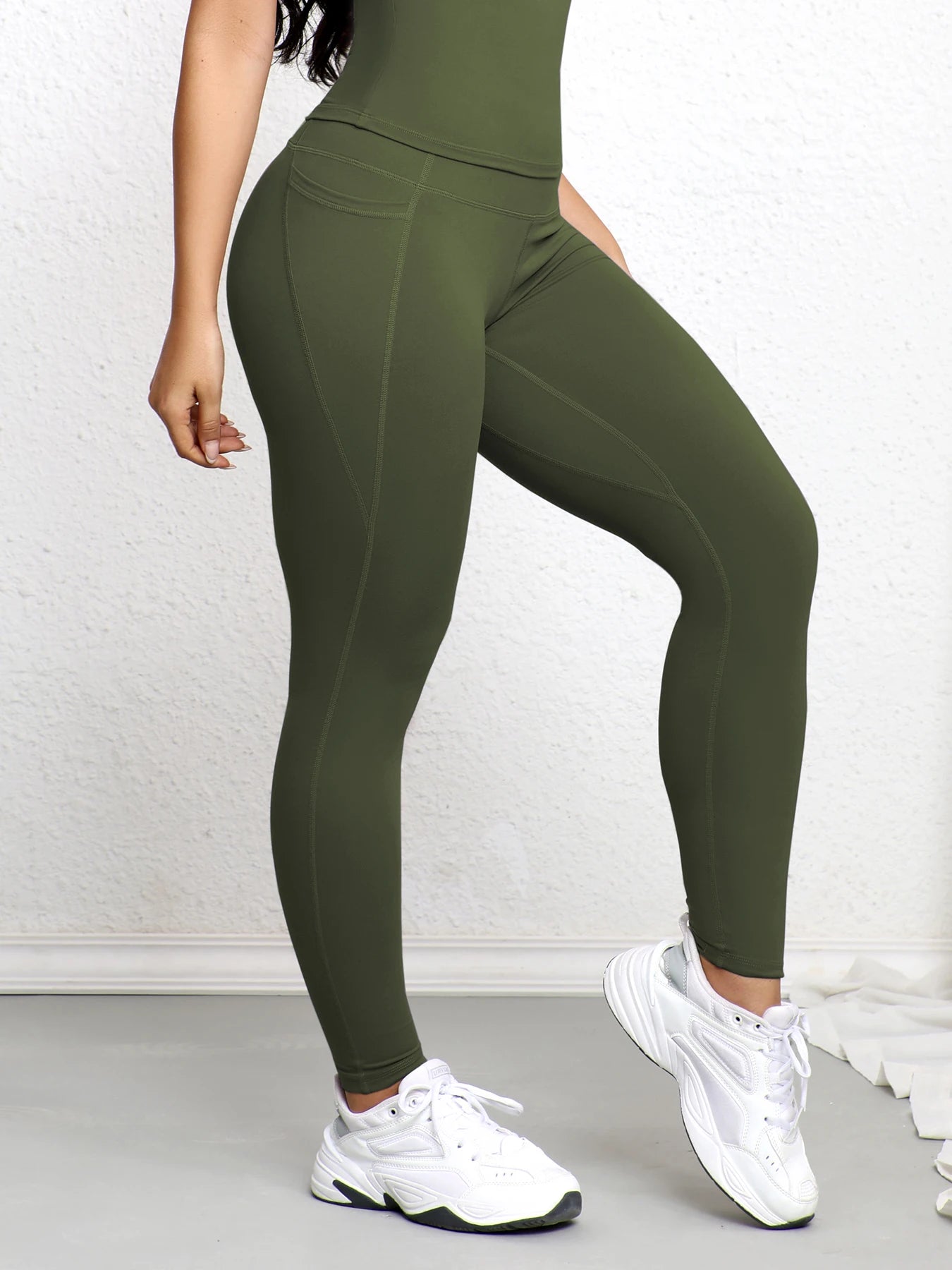 1/2/3/4PCS Women's High Waist Yoga Pants With Pocket Slim Leggings Tummy Control Lift Hips Running Workout Activewear Pants