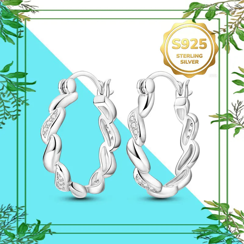Brincos Femininos Pendentes 100% Genuínos em Prata Esterlina 925 Hipoalergênicos Luxuosos Elegantes Joia Fina Presente de Aniversário para Ela