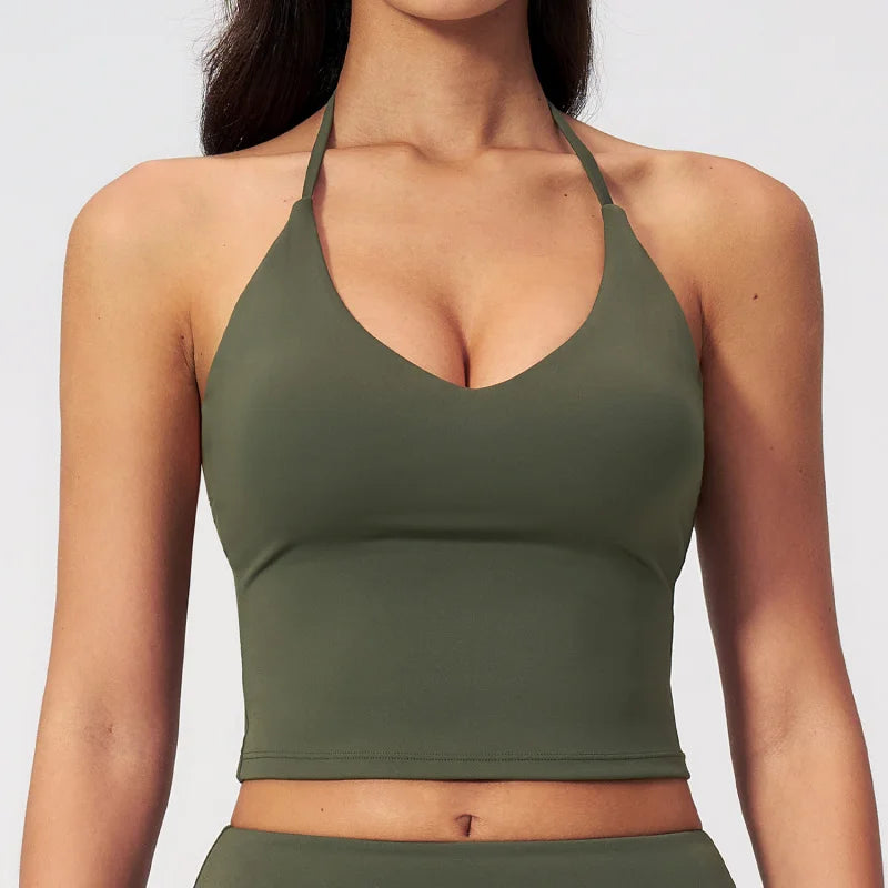 Roupa de academia feminina Regata esportiva feminina Roupa de academia justa com bojo Regata de yoga emagrecedora Top esportivo feminino Roupa de treino