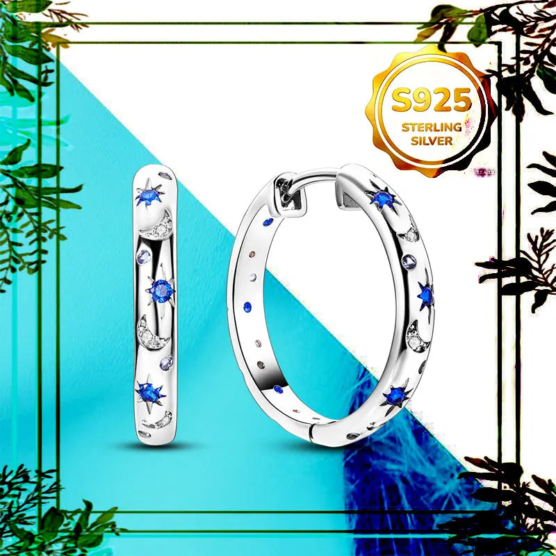 Brincos Femininos Pendentes 100% Genuínos em Prata Esterlina 925 Hipoalergênicos Luxuosos Elegantes Joia Fina Presente de Aniversário para Ela