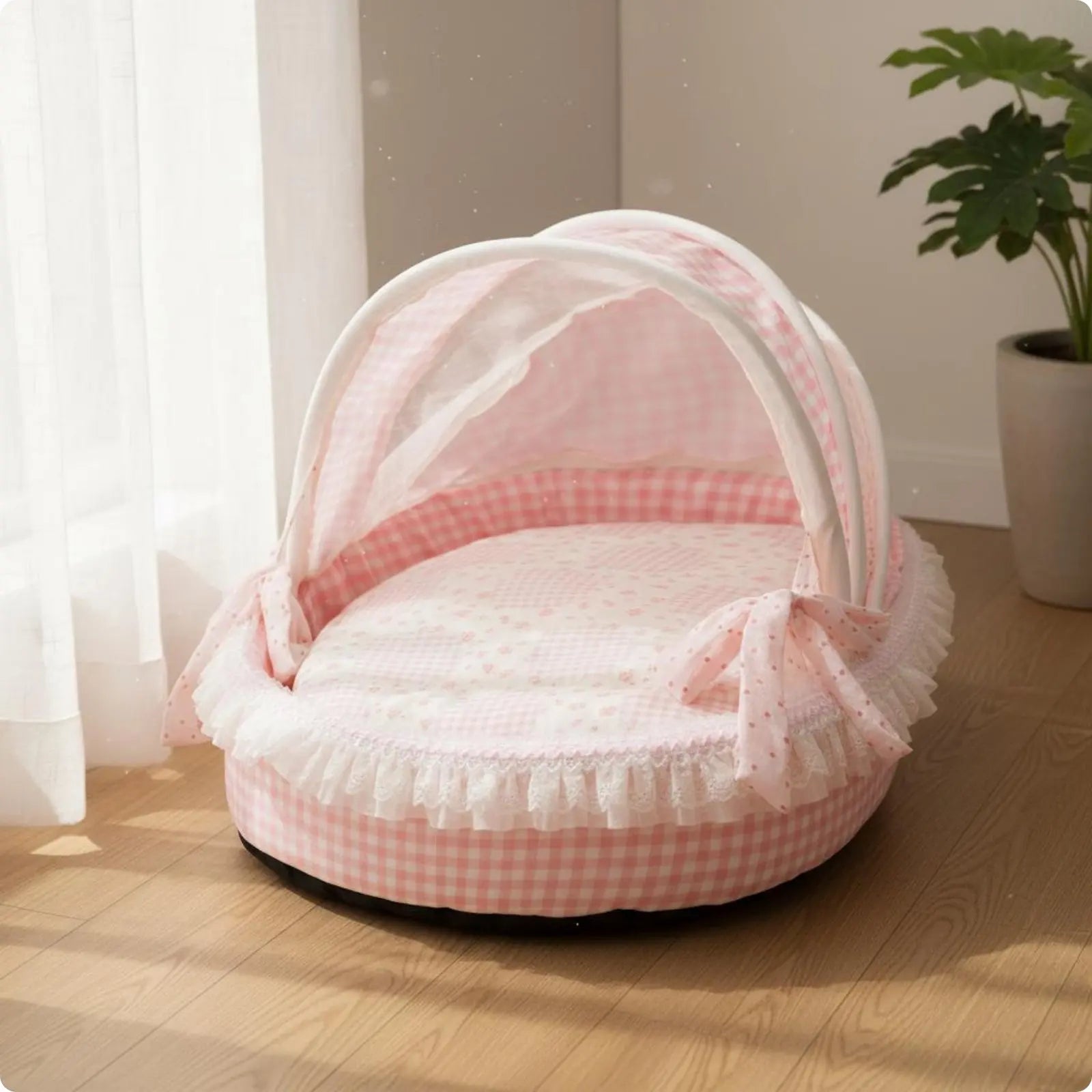 Princess Design Feline Bed Breathable Semi Enclosed Pet Bed Cradle Pet Nest Soft Sturdy Construction for Cats