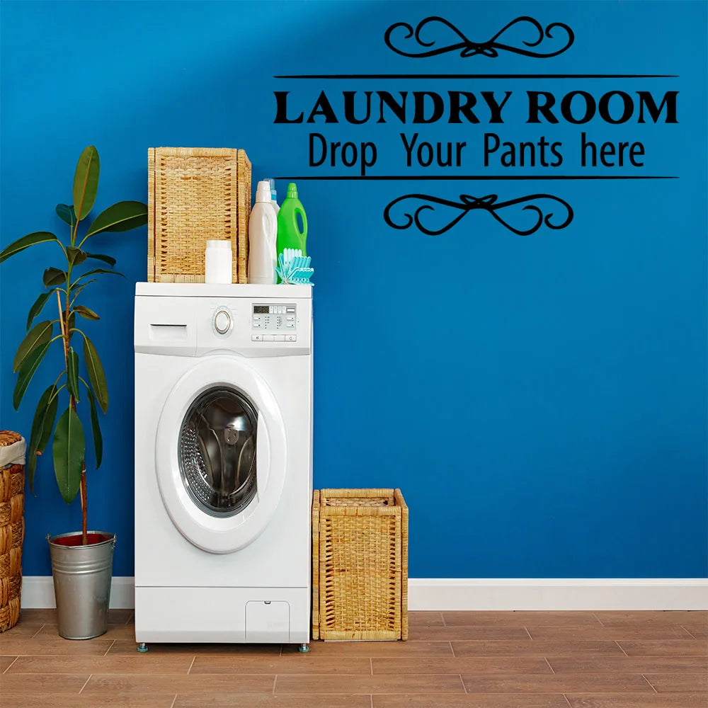 1 pc laundry room Sticker Waterproof Vinyl Wallpaper Home Decor For Kids Rooms Diy Home Decoration Diy Pvc Home
