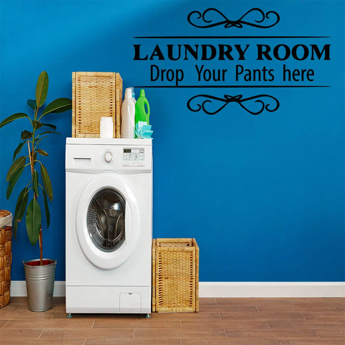 1 pc laundry room Sticker Waterproof Vinyl Wallpaper Home Decor For Kids Rooms Diy Home Decoration Diy Pvc Home