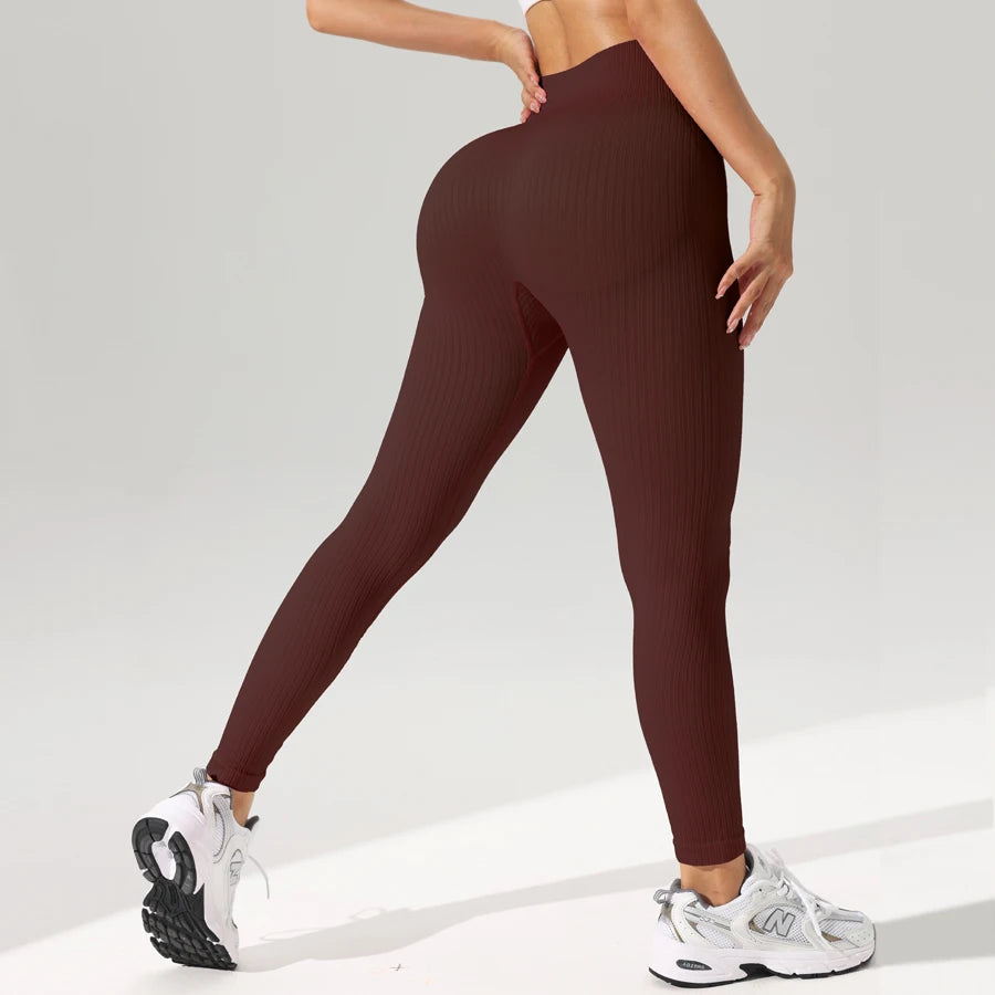 Calça Legging Esportiva Feminina Sem Costura Para Yoga Com Controle de Barriga Roupa Esportiva Feminina Legging de Academia Calça Feminina Fitness Roupa Feminina