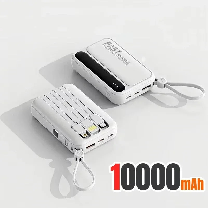 Power Bank 500000mAh 120W Large Capacity 4 in 1 Cables Display