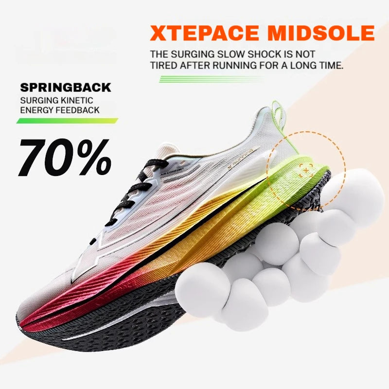 Tênis de Corrida Masculino Xtep 2000km 3.0 2025 Primavera Leve Amortecido Resistente ao Desgaste Treino Jogging 875119110032
