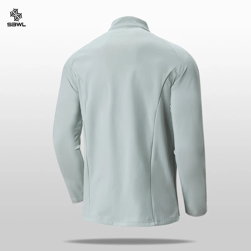 SBWL Outono/inverno nova camiseta masculina de manga longa para esportes ao ar livre, corrida, esqui, montanhismo e fitness