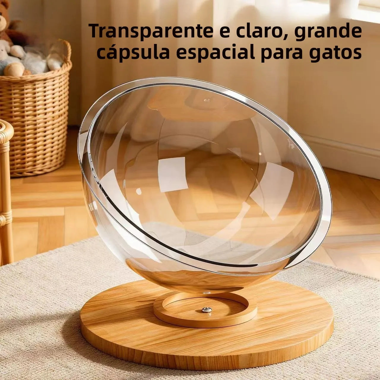 Transparent Acrylic  Bed Toy Roundabout Integrated Semi-Closed  Cabin All-Season Indoor Pet Supplies Breathable Design
