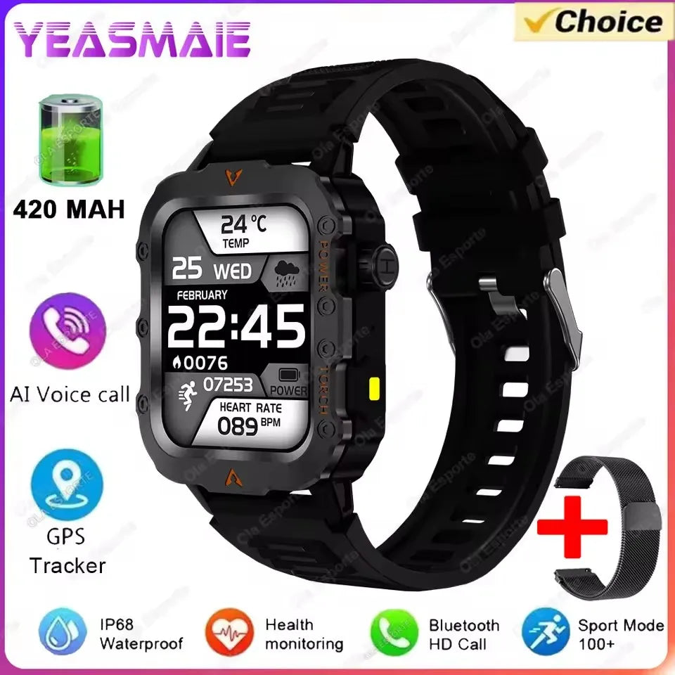 Military Smart Watch GPS Heart Rate Sleep Waterproof