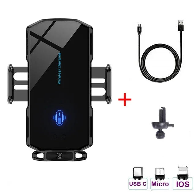 Carregador Sem Fio Magnético para Carro WonderNest iPhone Samsung com Fechamento Automático