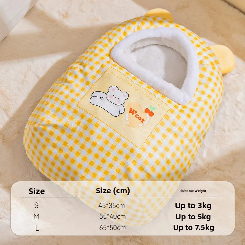 Warmth And Se  Bed S Bag for s And Small Dogs Indoor Use Cozy Winter Closed Design Pet Nest Comfortable Home