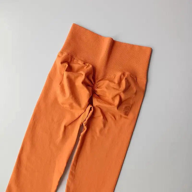Legging Yoga Feminina Cintura Alta Sem Costura Push Up Legging Esportiva Fitness Corrida Levanta Bumbum Altamente Elástica Legging de Academia