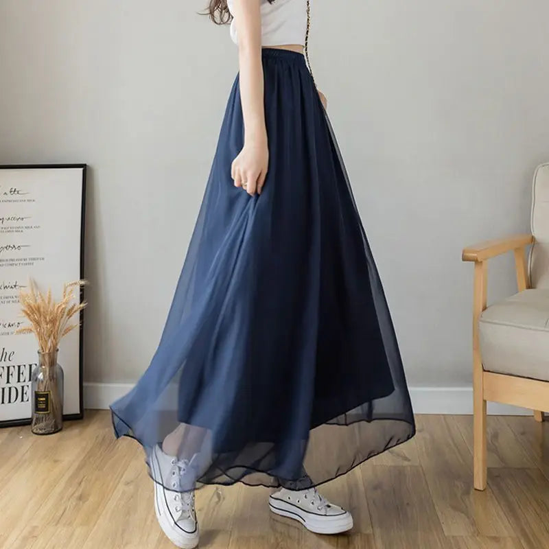 Calça Feminina Godê Preta Wide Leg Cintura Alta Roupa Feminina Solta Y2k Streetwear Design Chique Casual Fina Calça Nova