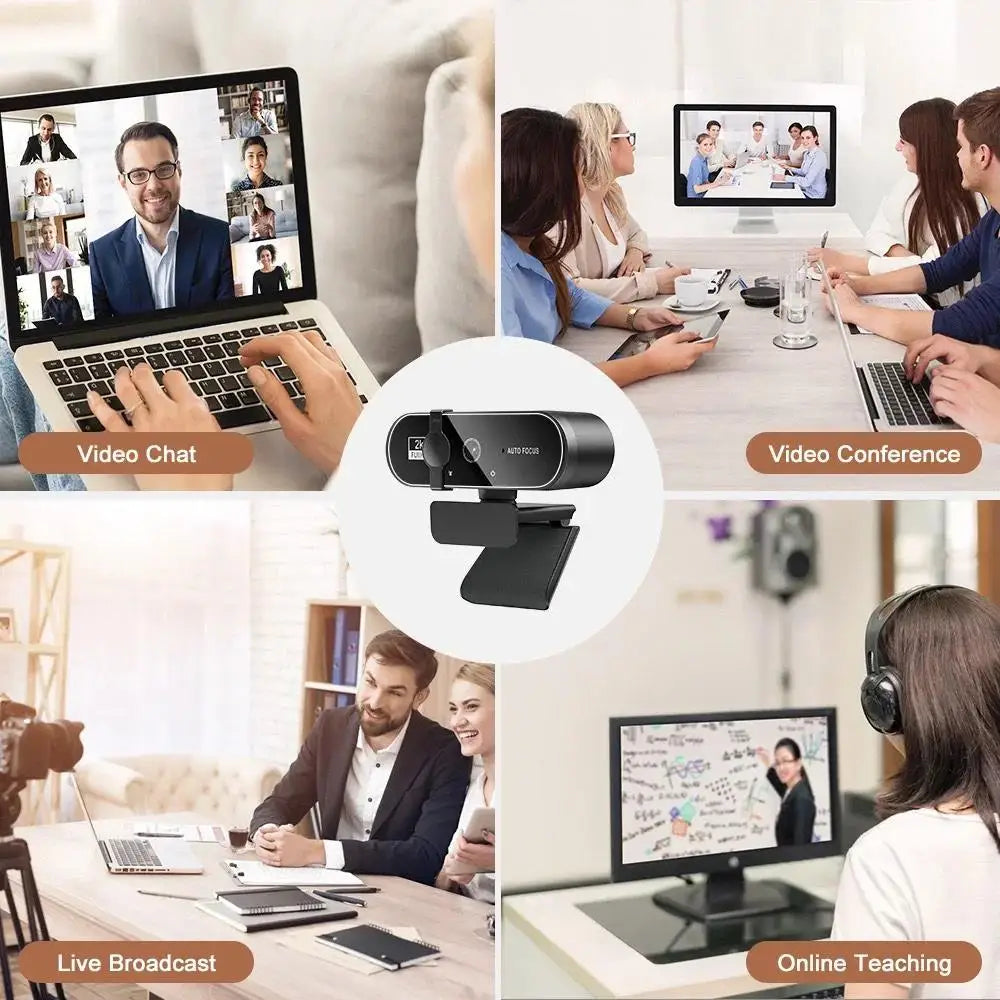 4K Webcam Video - Camera 2K - Autofocus Streaming Web