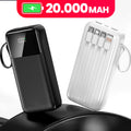 Power Bank 20000mAh Carregador Portátil com 4 Portas USB e Display...