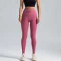 Black Leggings for Women with No T-line High-waisted Hip Lift Yoga Pants with Abdominal Compression and Nude Running Leggings
