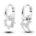 Brincos de Gota Circulares de Cristal Orstarry em Prata Esterlina 925 Brincos Femininos Charme Moda Versátil Joias de Festa Presentes