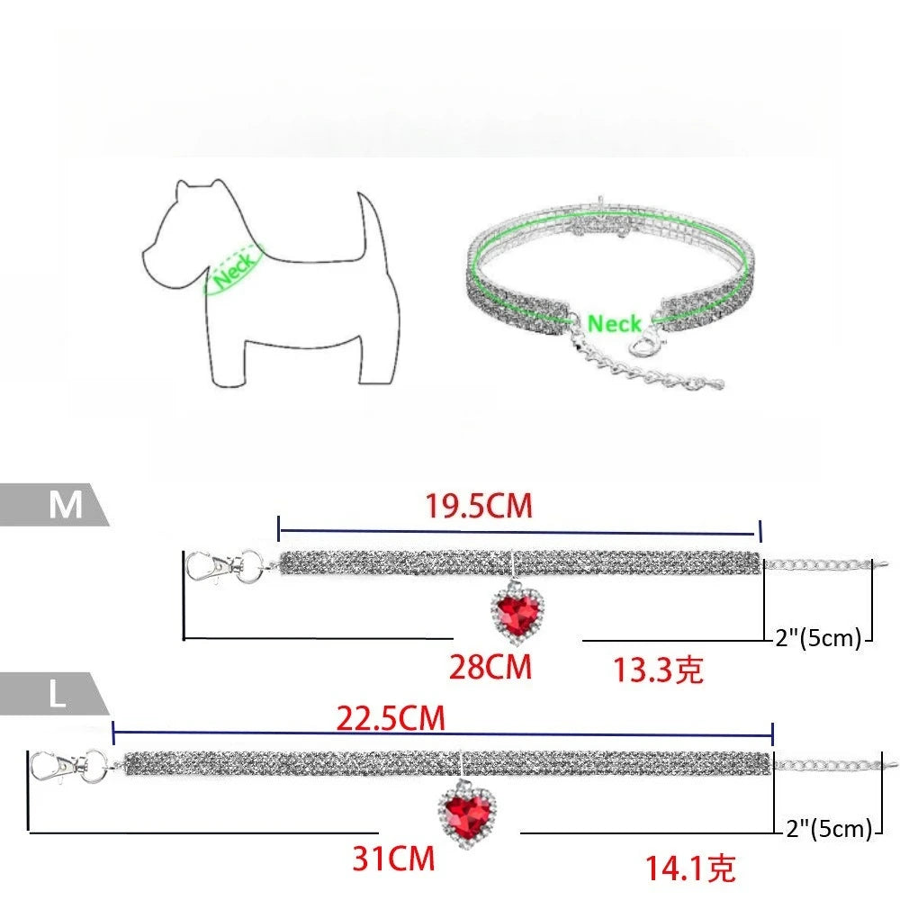 Colar Diamante para Gato Filhote, Strass Brilhante Fofo, Pingente de Cristal, Coleira para Pet, Acessórios para Gato