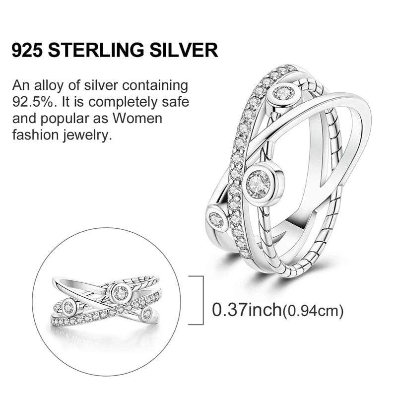 2026 Novas Alianças de Prata 925 Zircônia Brilhante Anéis CZ Anéis Para Mulheres Casamento Original Joias Finas Acessórios Presentes