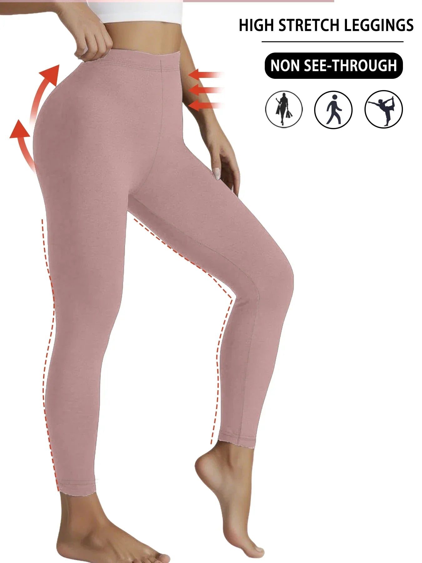 Women's Super Soft Leggings High Elasticity Workout Yoga Running Athletic Push Up Gym Long Fitness Leggings