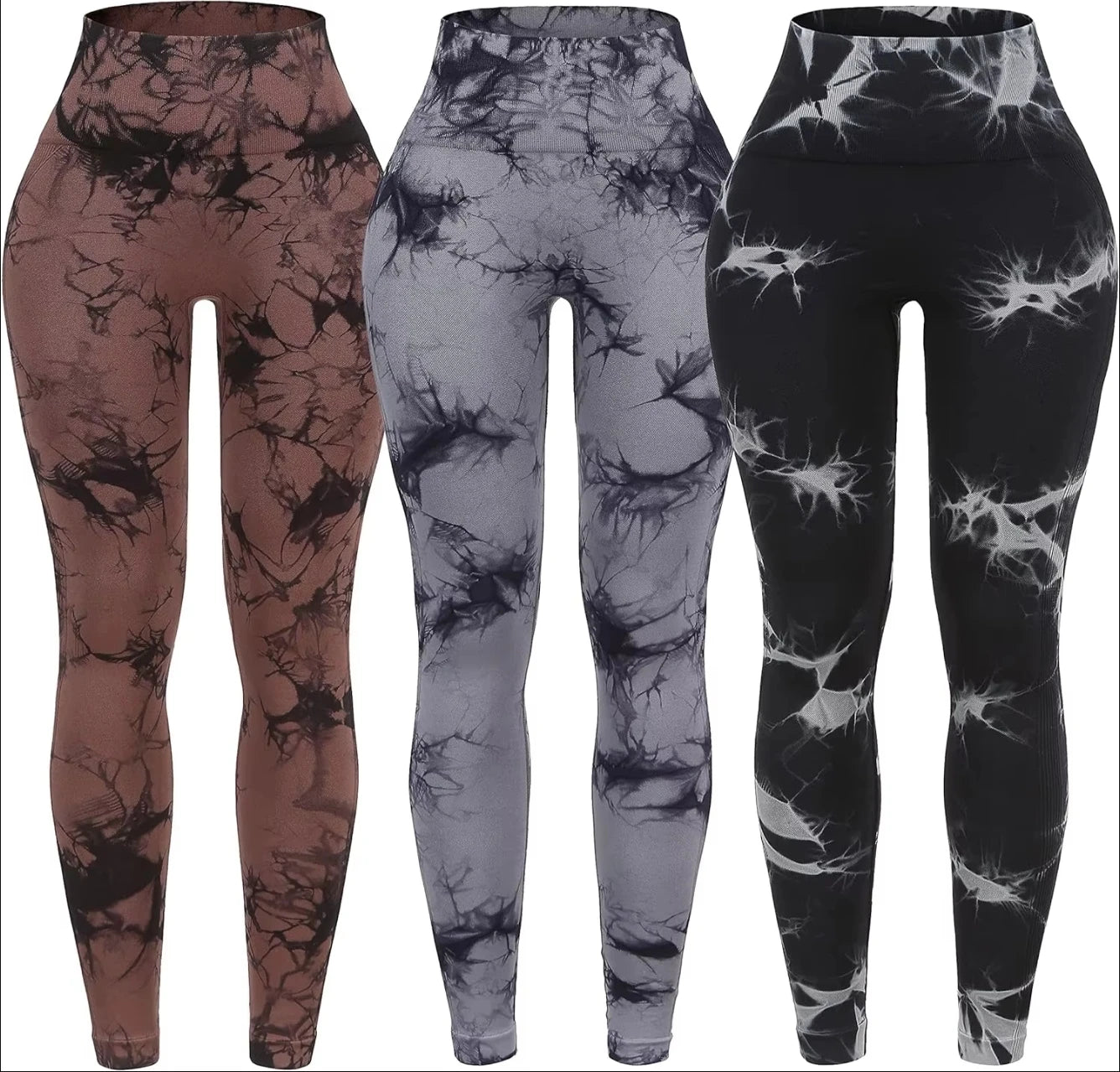 Calça Legging Feminina Yoga Cintura Alta Sem Costura Push Up para Academia Fitness Treino Esportiva