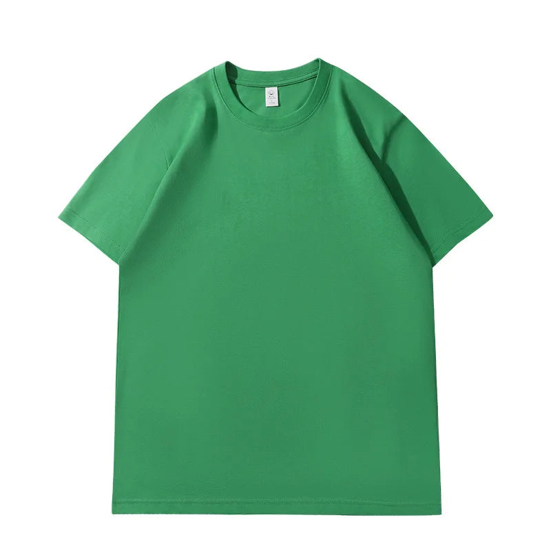 Camiseta de verão feminina algodão 2026 cor sólida solta camiseta casual coreana tops malha regata manga curta gola redonda feminina blusas