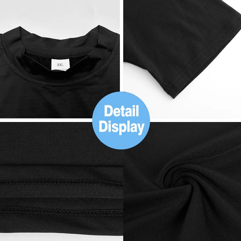 Camisetas Masculinas de Compressão Simples para Corrida de Verão Gola Alta Elásticas de Secagem Rápida Esportivas Atlético de Ginástica Camisa de Manga Curta