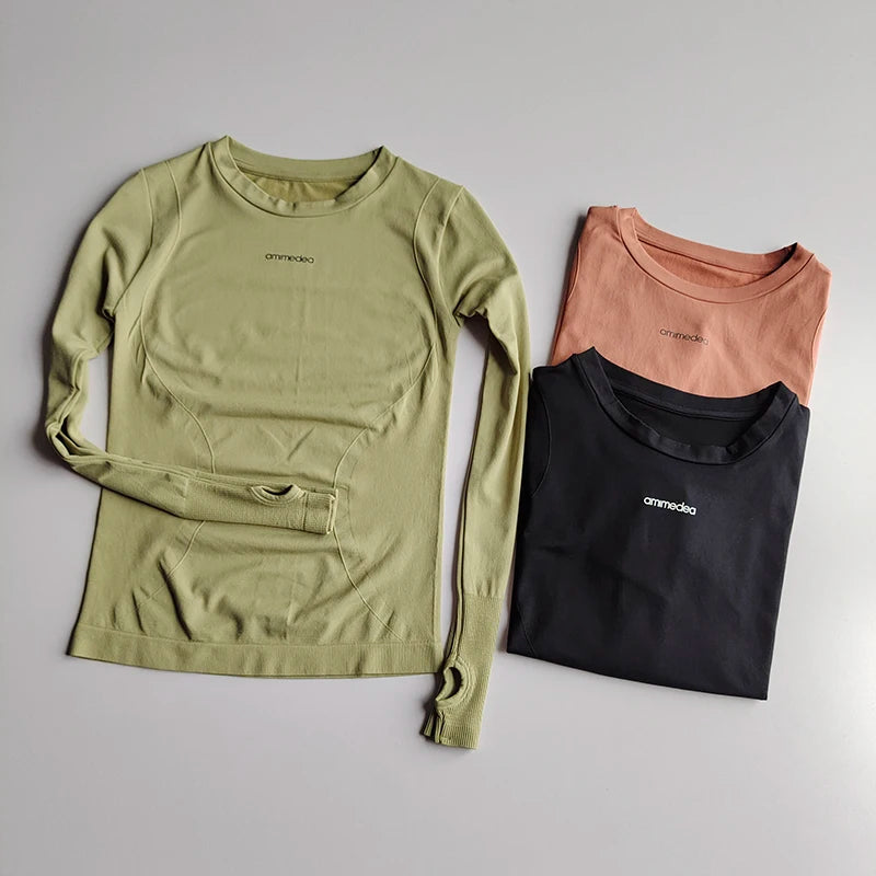 Top Fitness Sem Costura Manga Longa — Suporte e Estilo no Treino