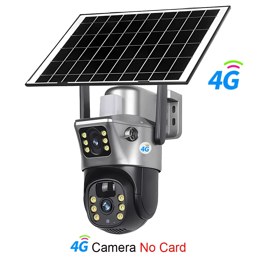 4G / WiFi - Solar Camera - Dual Lenses Outdoor