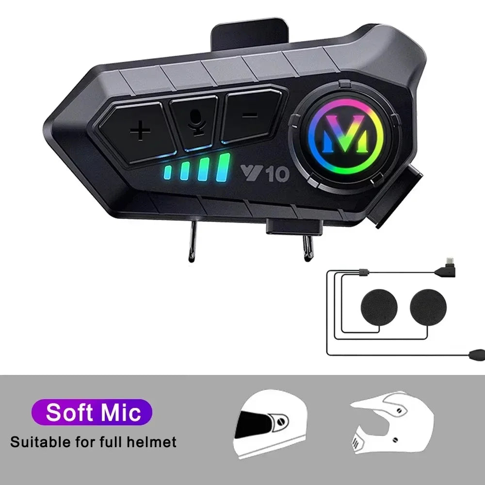 Capacete de Moto Fone de Ouvido IPX6 Impermeável com Redução de Ruído Super Longa Espera Sem Fio Mãos Livres Fone de Ouvido
