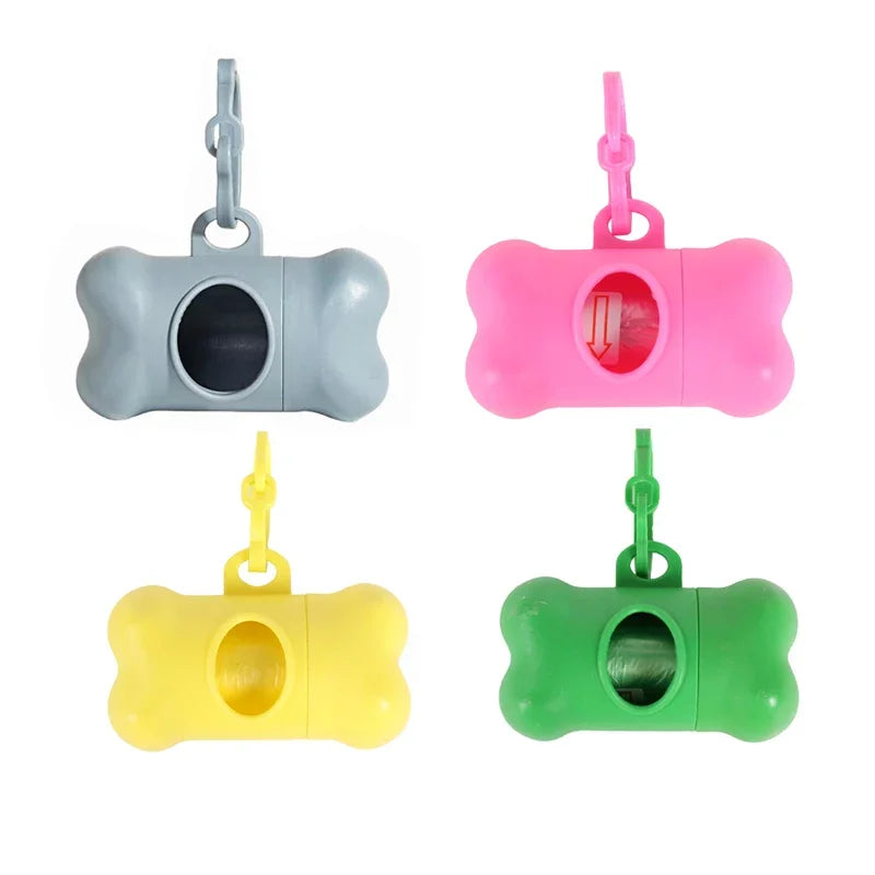 1/2/3/4/10pcs Bone Shaped Pet Garbage Bag Dispenser for Dogs Carrying Cleaning Supplies When Going Out