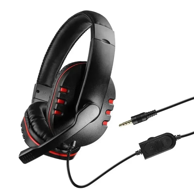 Fones de ouvido com fio 3,5 mm Headset gamer Fones de ouvido para PS4 PlayStation 4 Jogo PC Headset com microfone