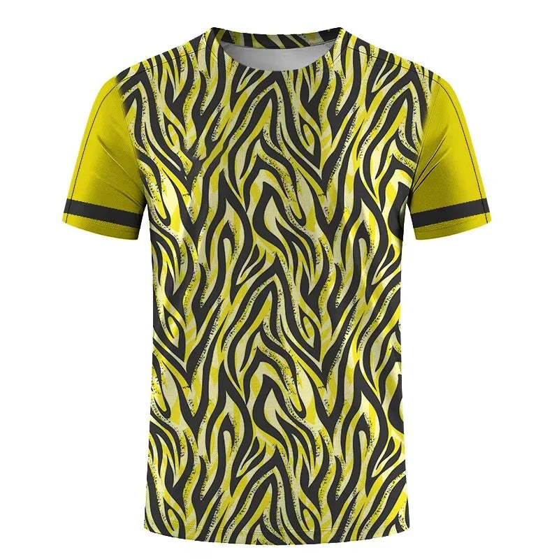 Simple Fashion Sports T-shirts For Men Summer Outdoor Short Sleeve 3D Printed T Shirts Casual Loose Running Fitness Tees Tops