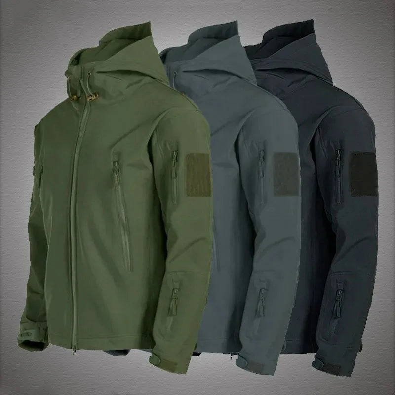 Jaqueta Tática Softshell Corta Vento Impermeável Masculina Shark Skin