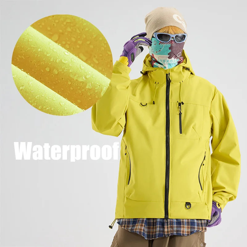 Jaqueta Corta-Vento Unissex para Caminhada Impermeável de Outono Blusas de Capuz para Atividades ao Ar Livre Jaqueta Feminina Nova Masculina para Pesca, Acampamento e Escalada