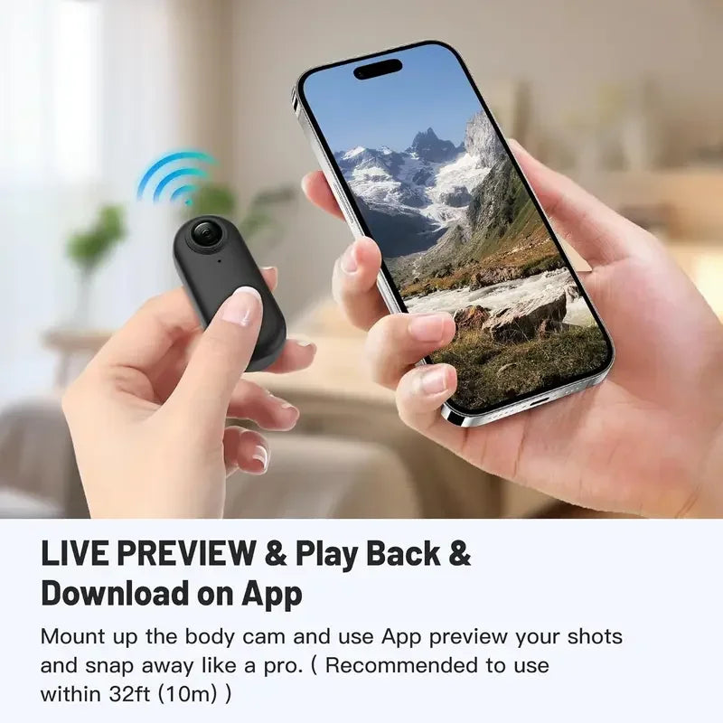 Pocket 4K Mini - Camera Magnetic - Vlog Outdoor Sports